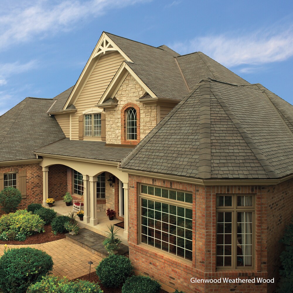 GAF Glenwood Designer Architectural Shingles in Weathered Wood, Roofing in Brooklyn Park, MN