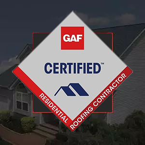 GAF Certified residential roofing contractor badge